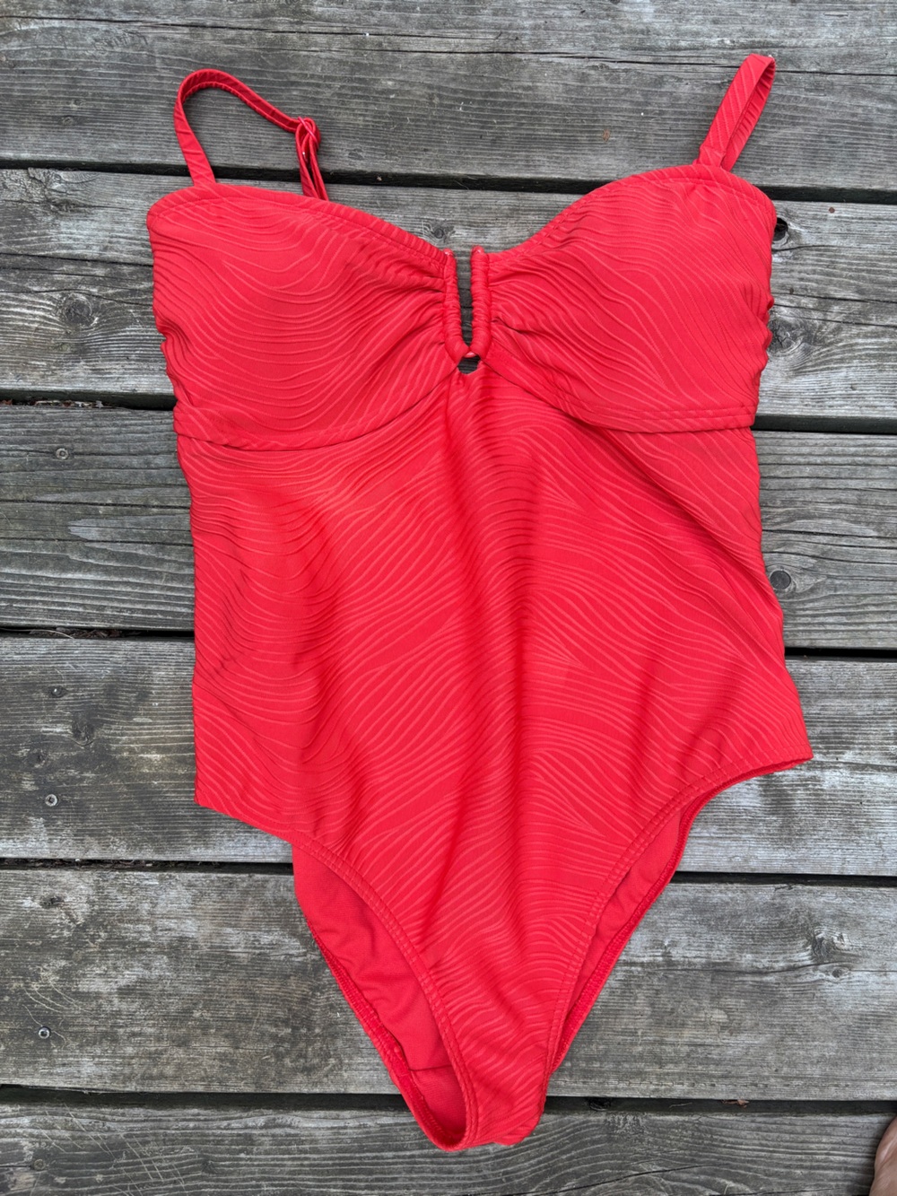 Marks & Spencer Red Textured One-Piece Swimsuit